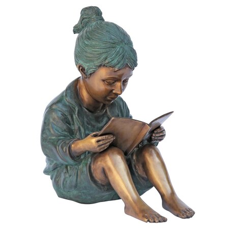 Design Toscano Story Book Girl Bronze Garden Statue MP97627